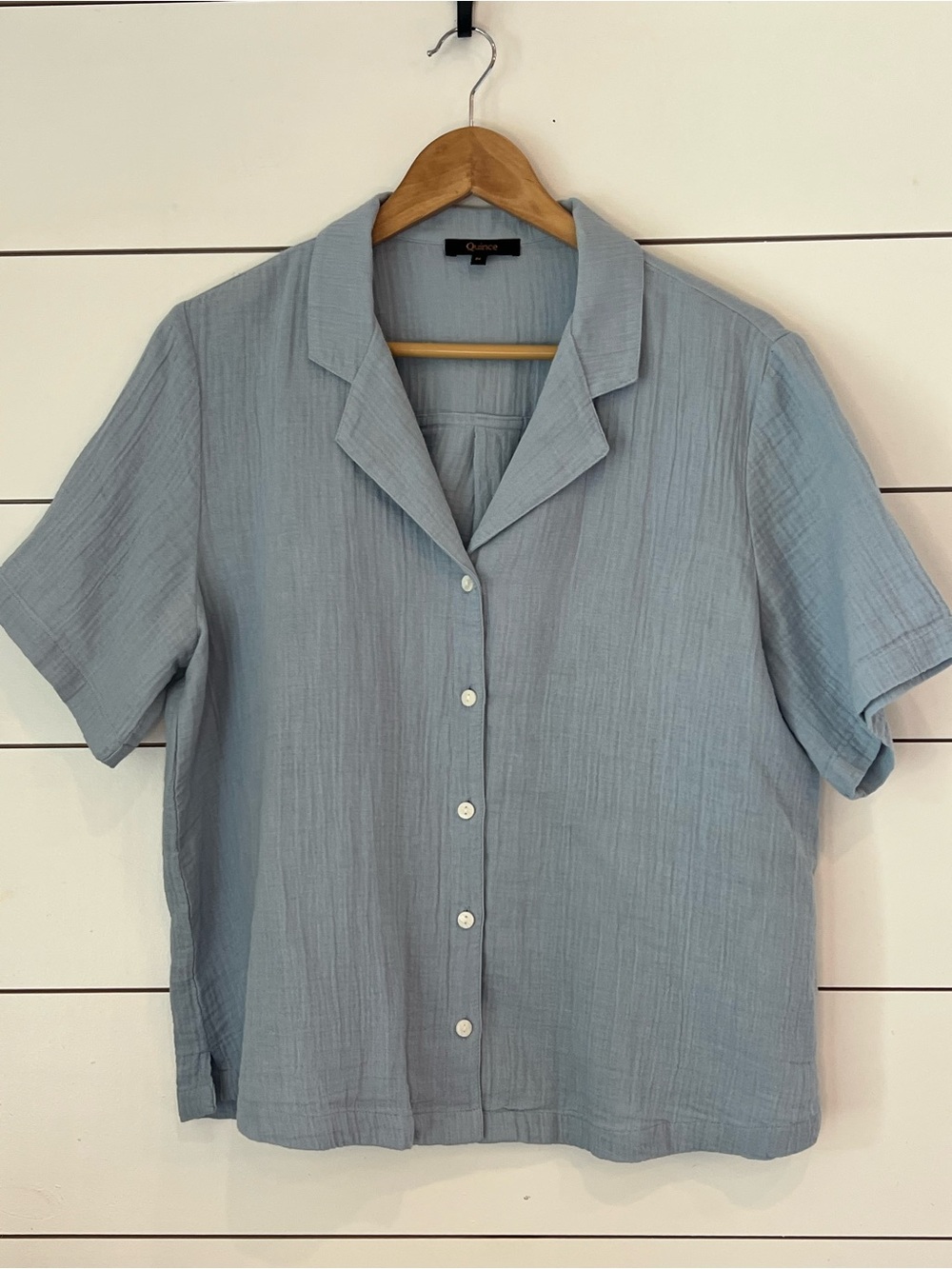 Quince Button-Up Top Organic Cotton/ boho cottagecore coastal quiet luxury